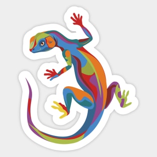 Painted Lizard Sticker